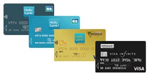 hellobank carte visa classic, visa premier, visa electron et visa infinite