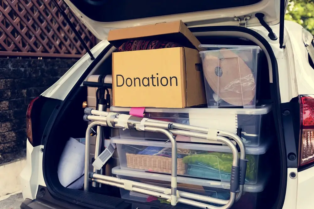 Donations In The Back Of A Car