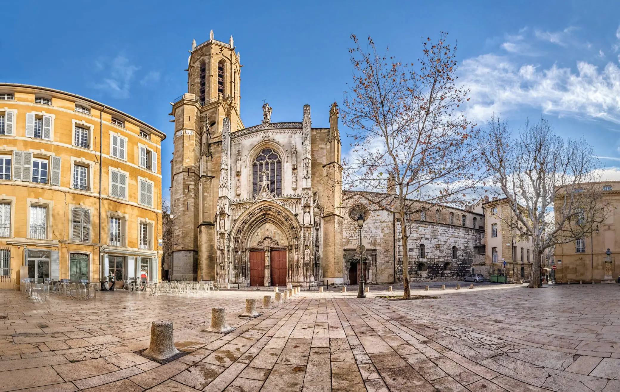 The Aix Cathedral In Aix En Provence, France