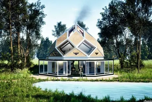 Une maison préfabriquée moderne avec un design élégant et des finitions de haute qualité.