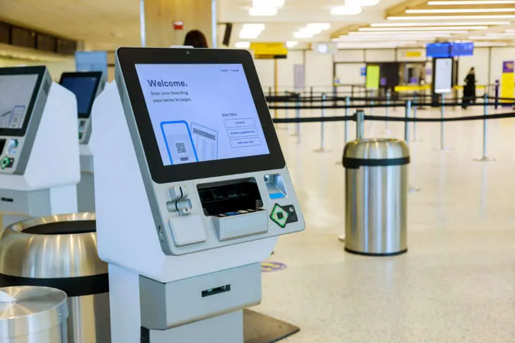 Aéroport kiosque